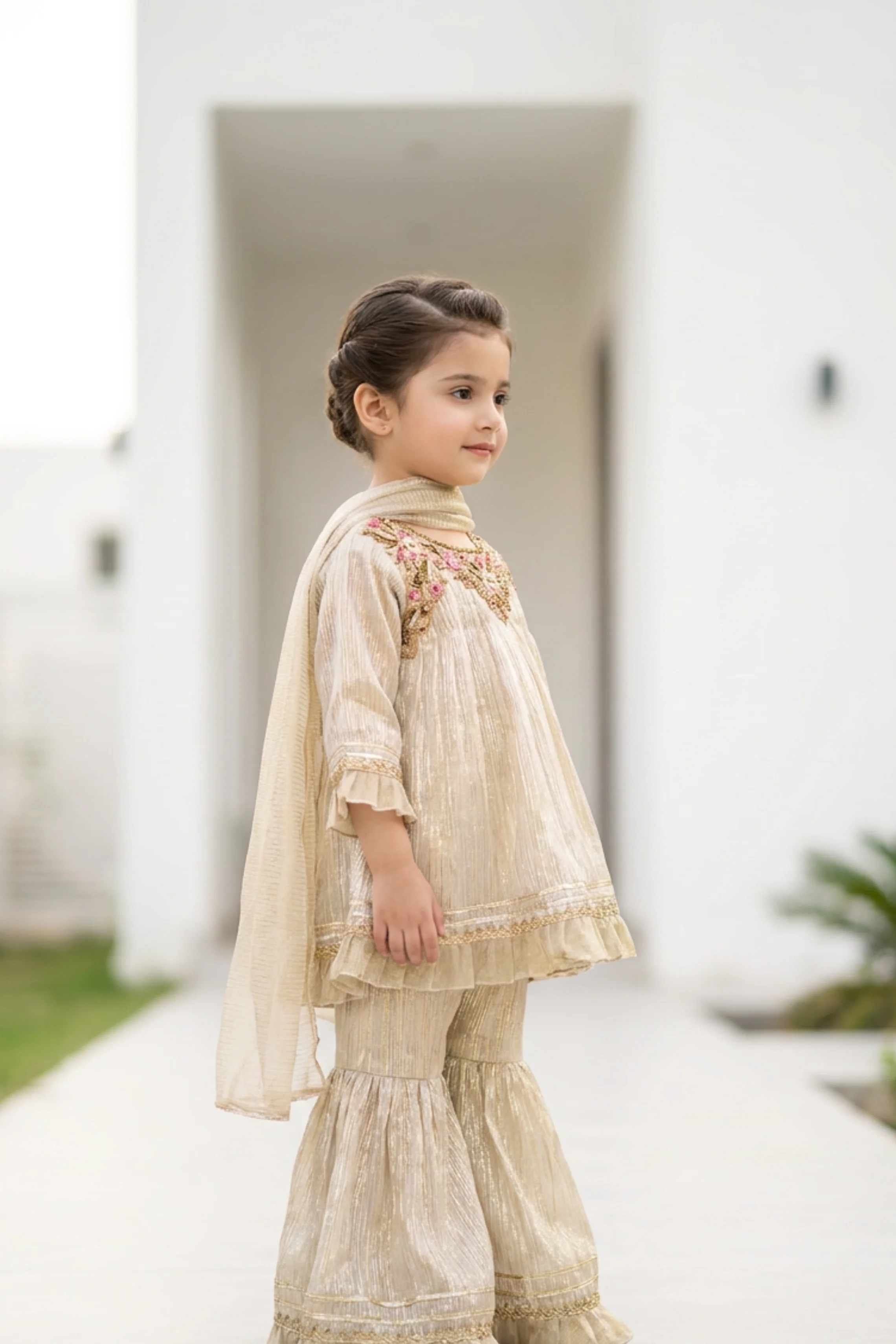 Motif Kids Embroidered Suit-26341 - Image 5