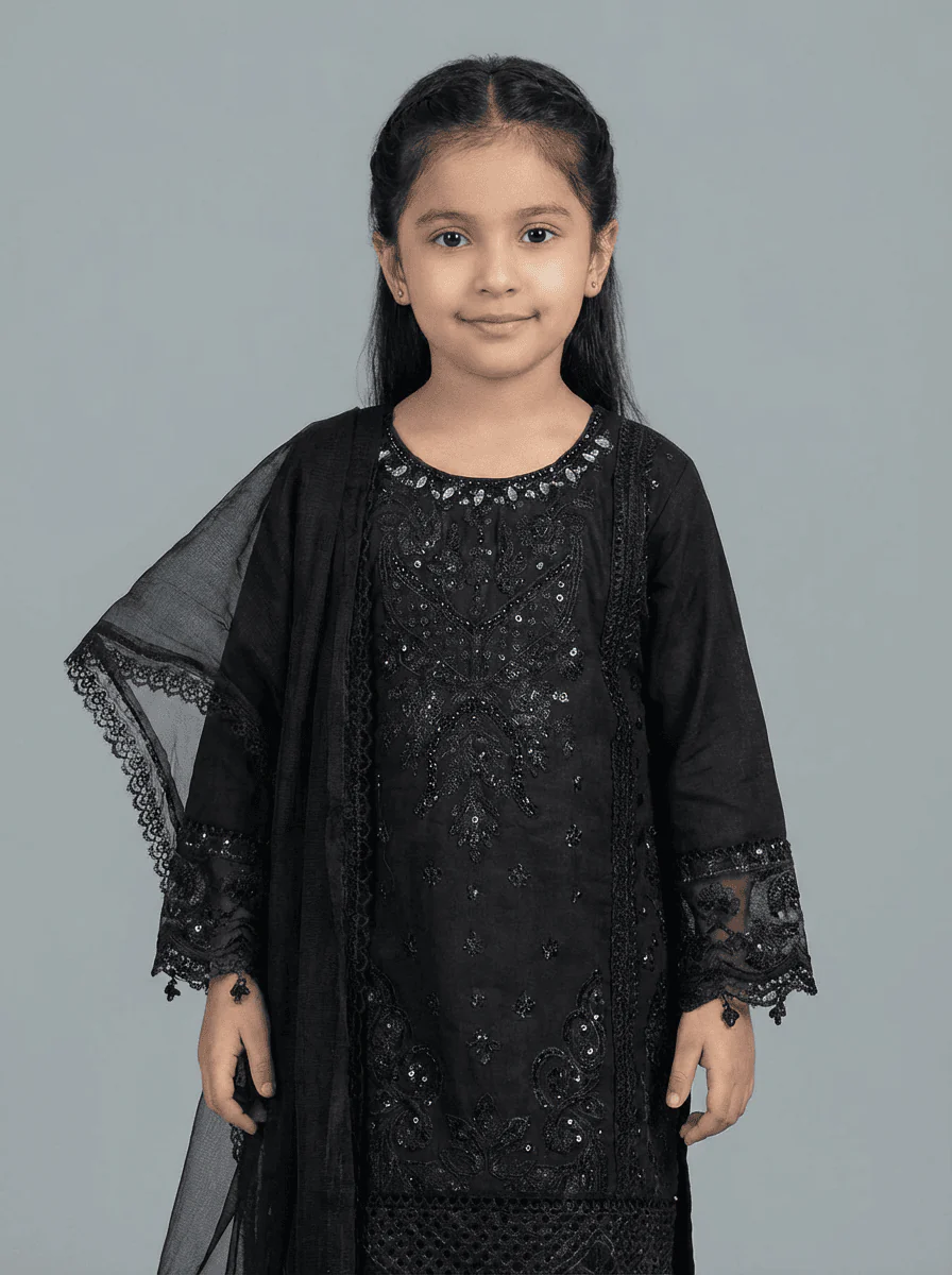 Motif Kids Lawn Embroidered Suit-031 - Image 5