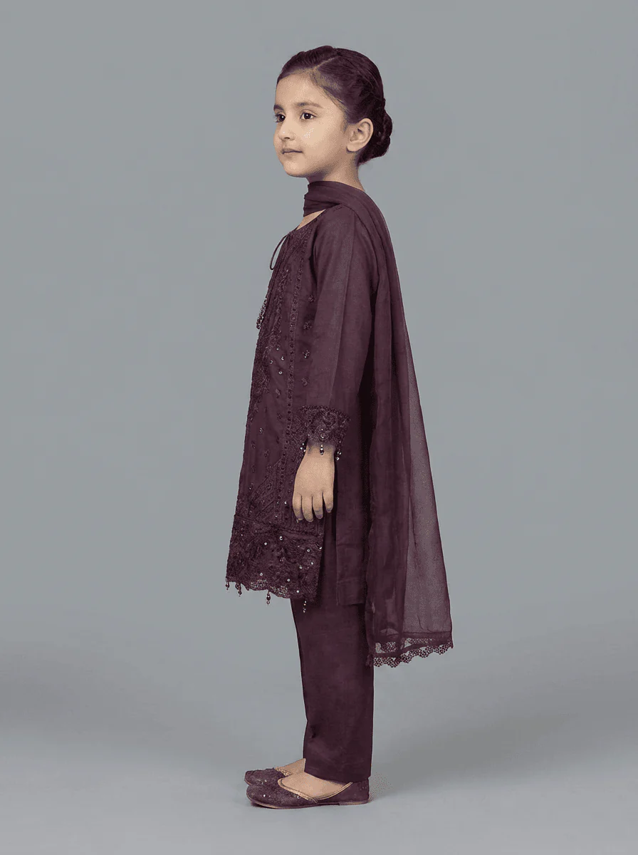 Motif Kids Lawn Embroidered Suit-035 - Image 4