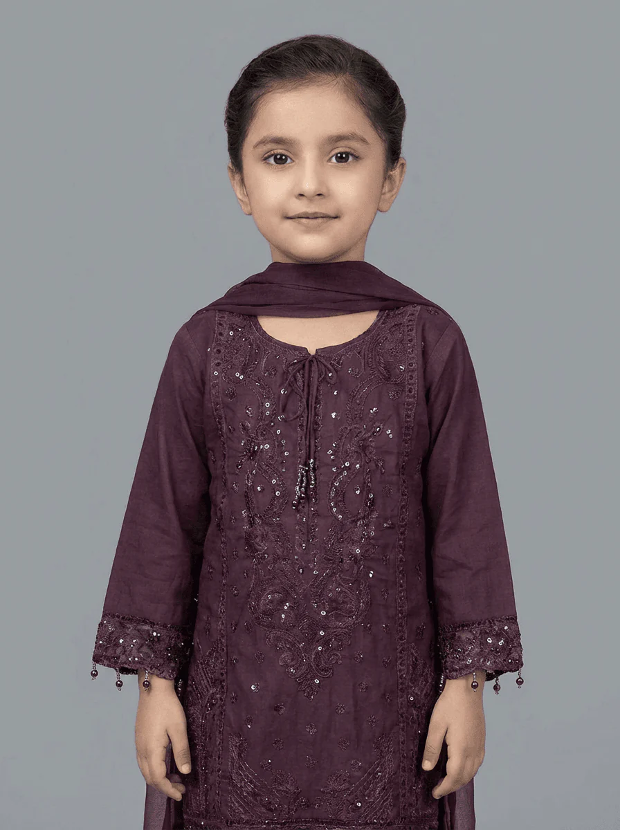 Motif Kids Lawn Embroidered Suit-035 - Image 5