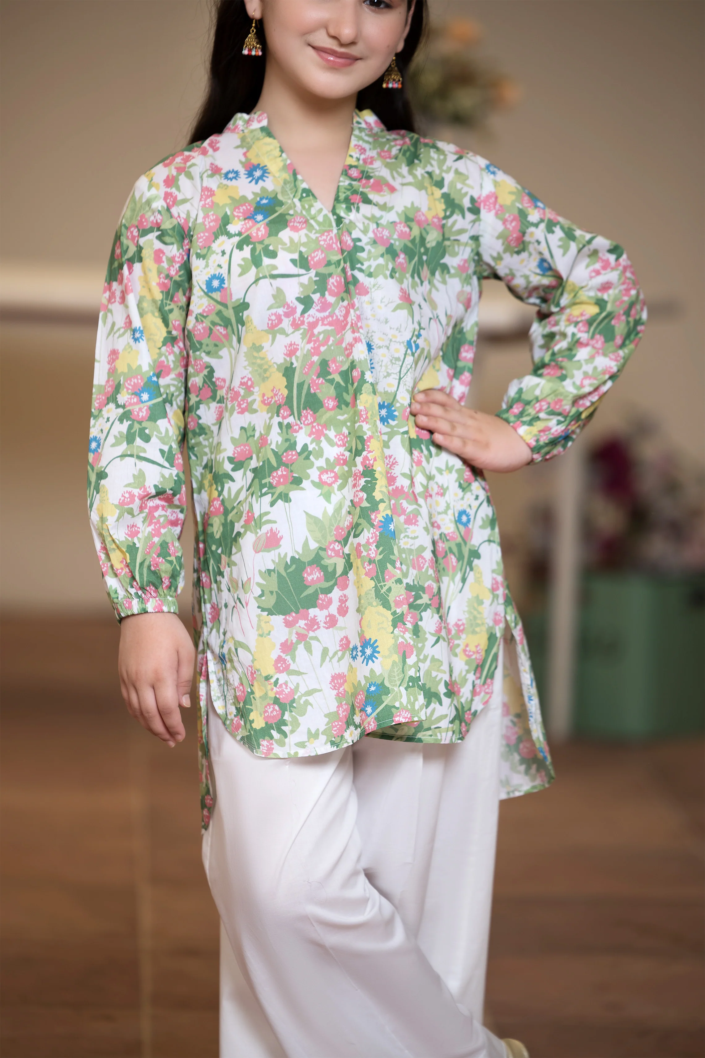 Motif Kids Lawn Printed Co-ord Set-005 - Image 4