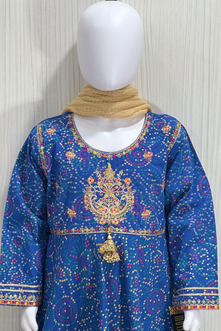 Motif Kids Lawn Printed Frock-25429 - Image 10