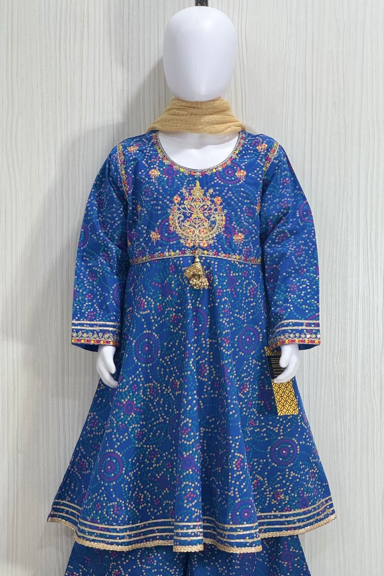 Motif Kids Lawn Printed Frock-25429 - Image 6