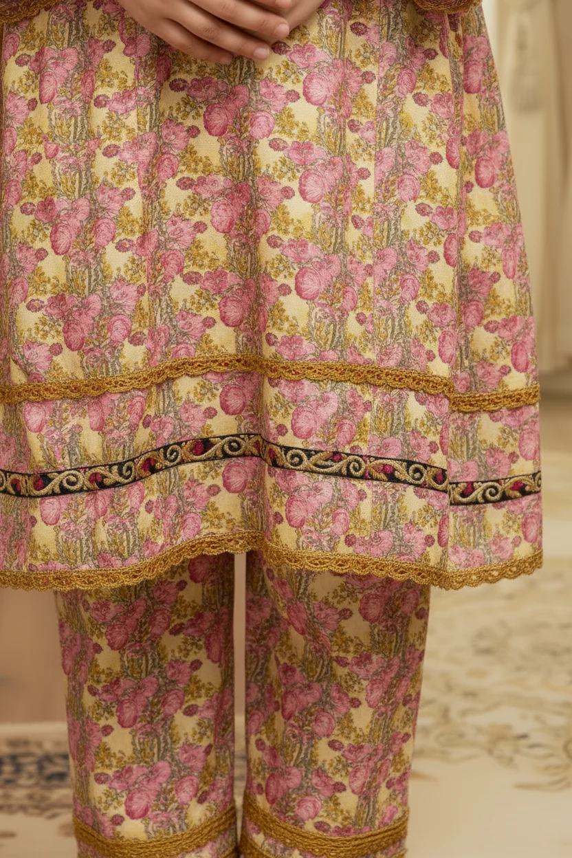 Motif Kids Lawn Printed Suit-25609 - Image 5