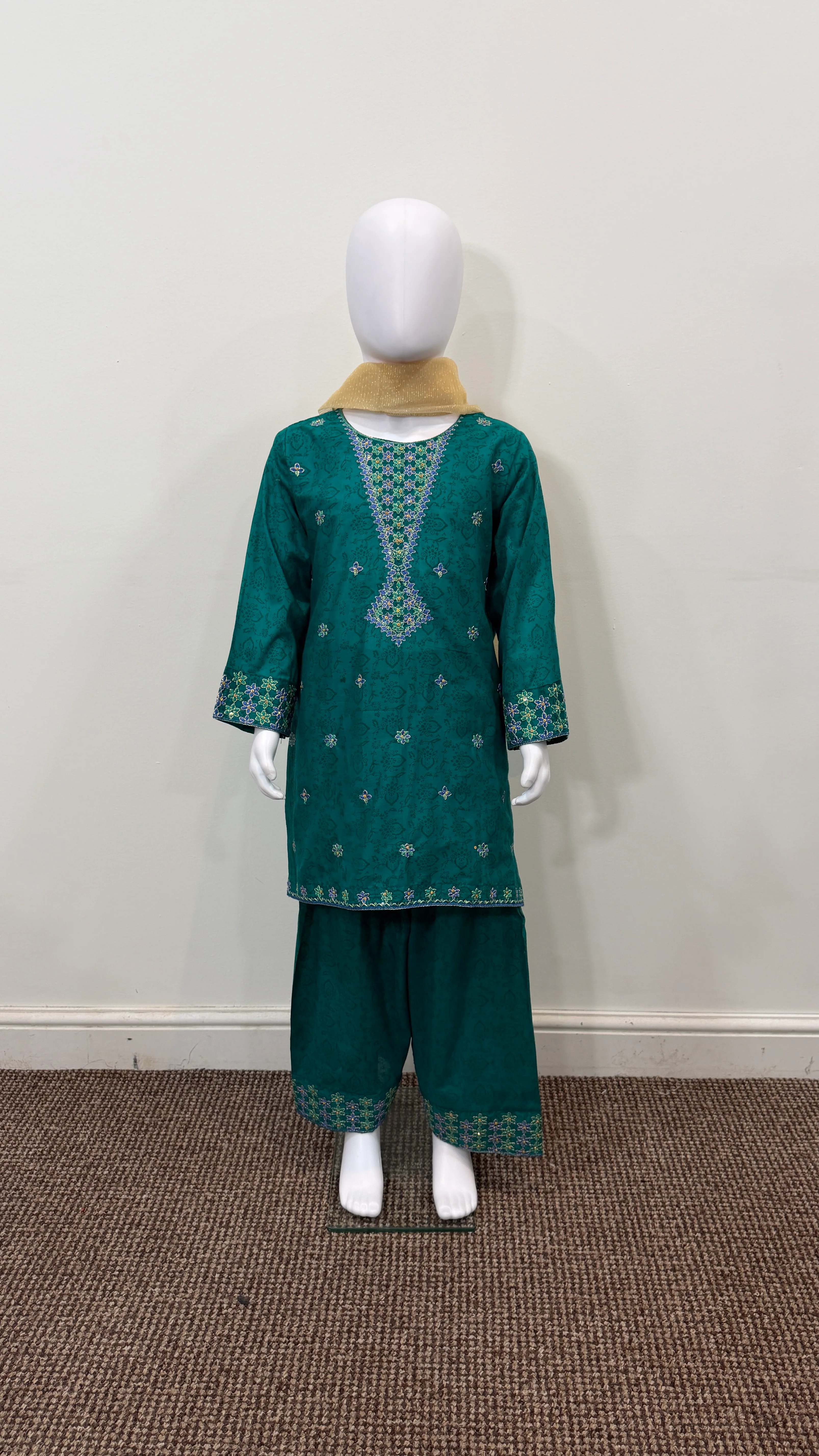 Motif Kids Lawn Printed Suit-26410