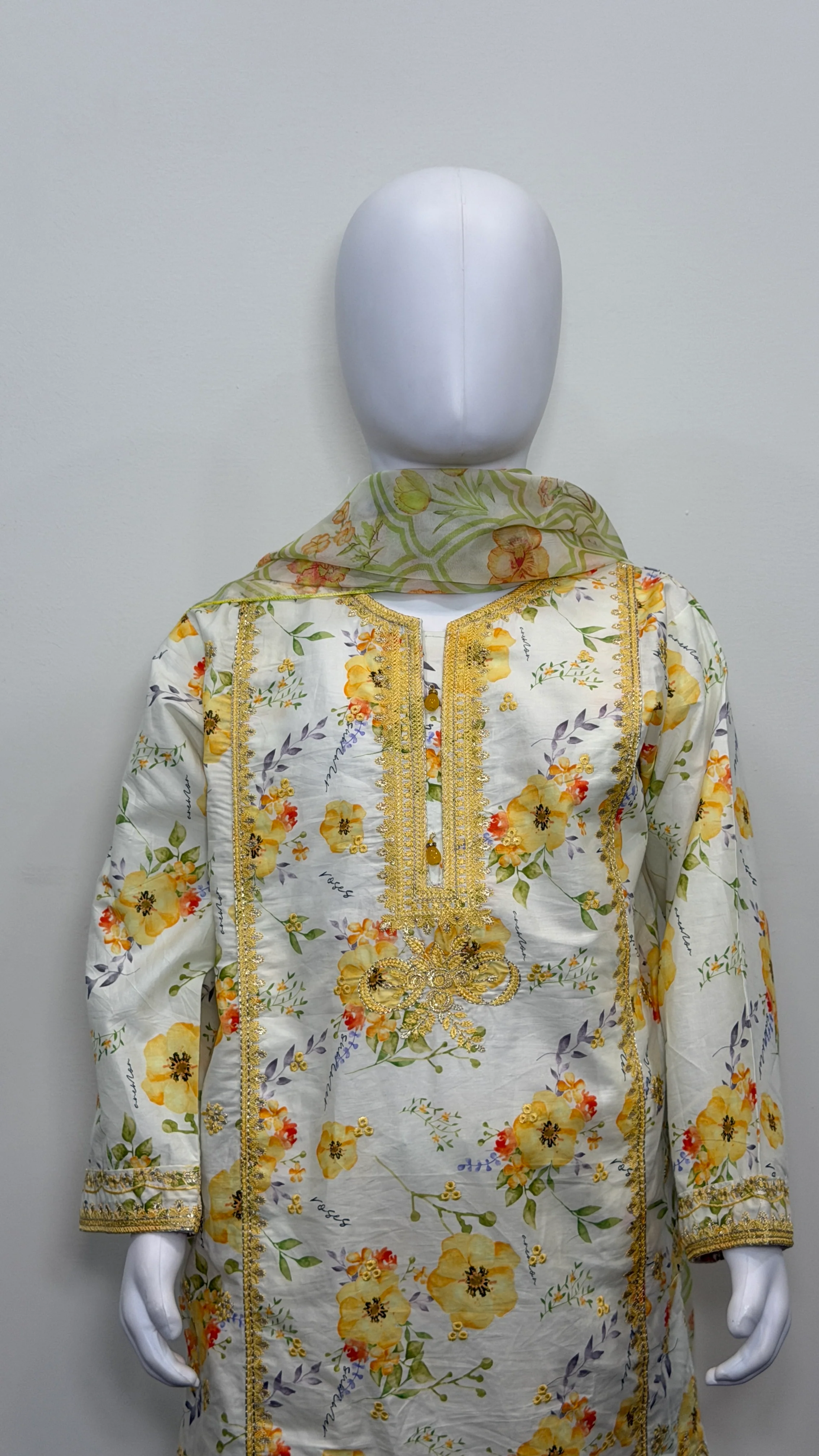 Motif Kids Lawn Printed Suit-26509 - Image 3