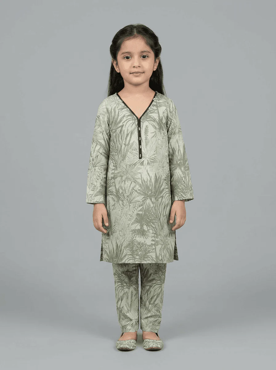 Motif Kids Printed Cambric Co-ord Set-014
