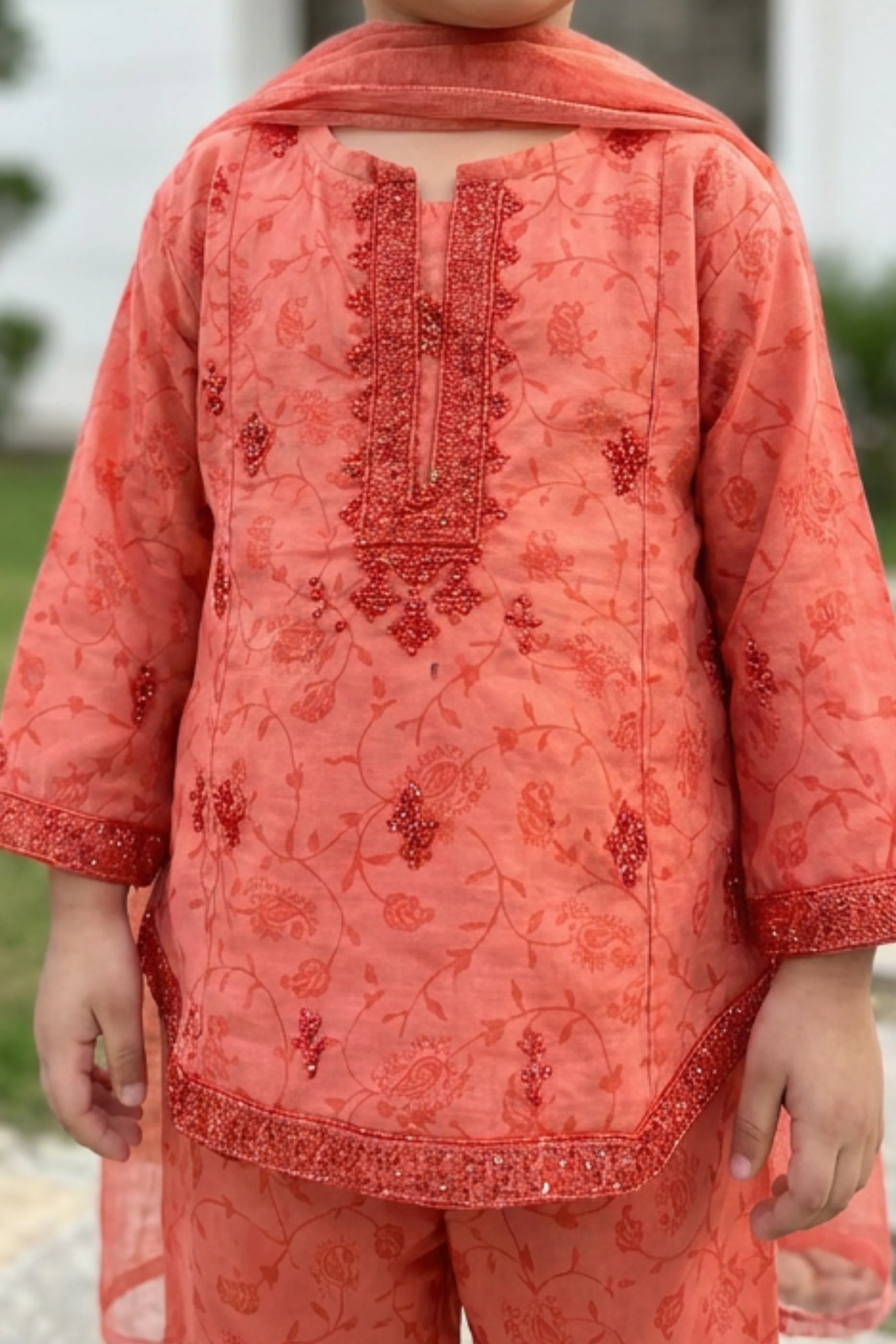 Motif Kids Printed Embroidered Suit-26313 - Image 2