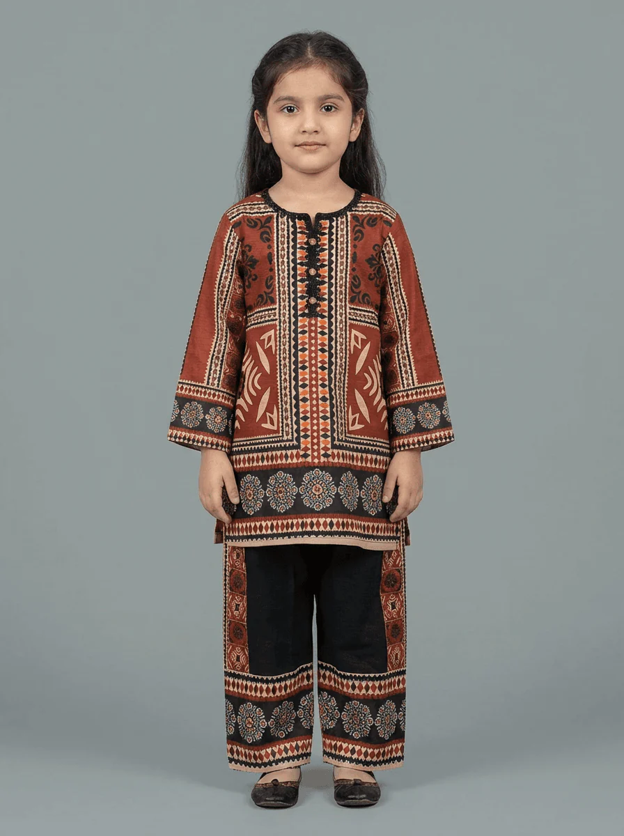 Motif Kids Printed Suit-26607