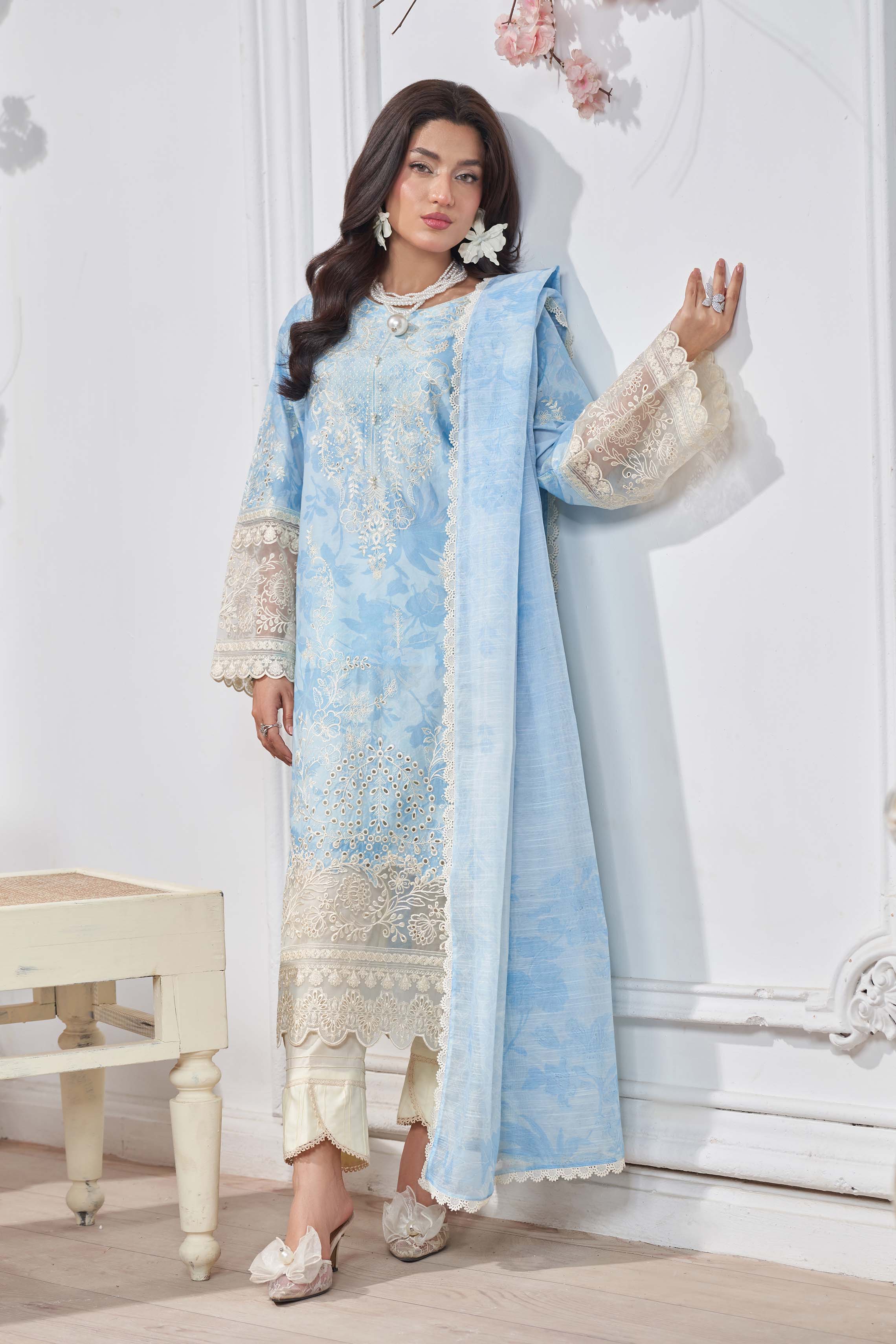 Motif Lawn Embroidered Suit-006 - Image 8