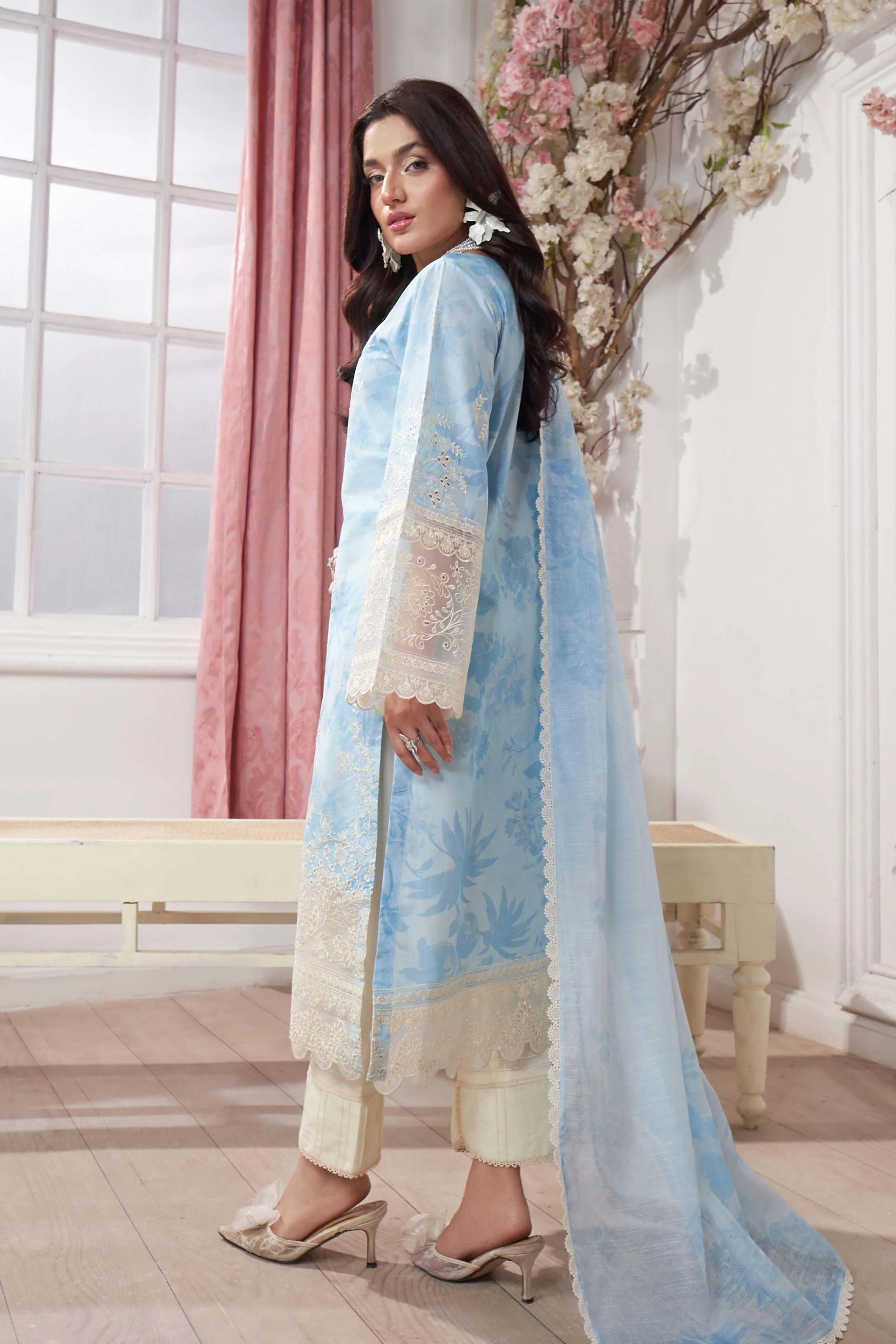 Motif Lawn Embroidered Suit-006 - Image 9