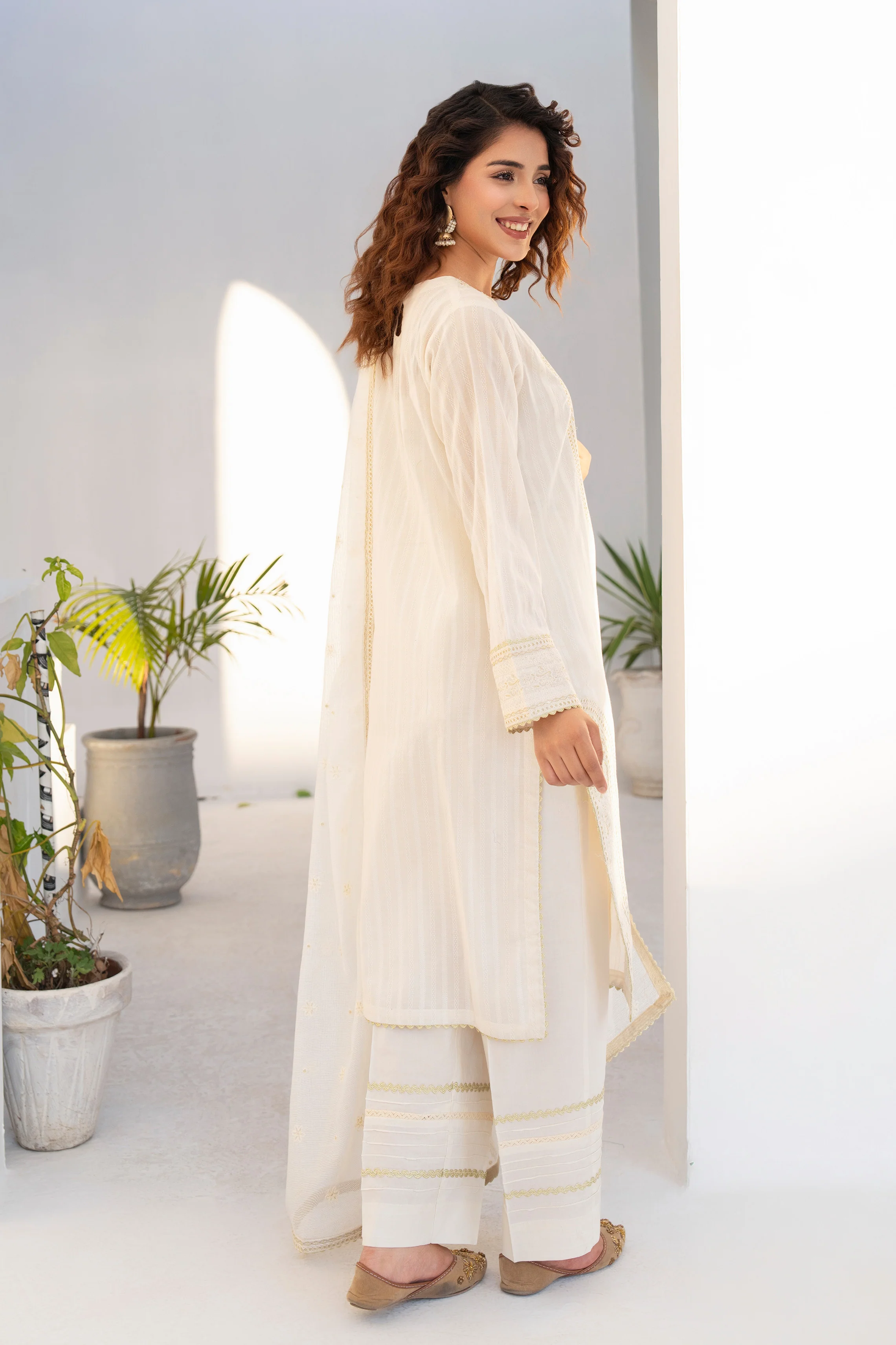 Motif Lawn Embroidered Suit-014 - Image 10