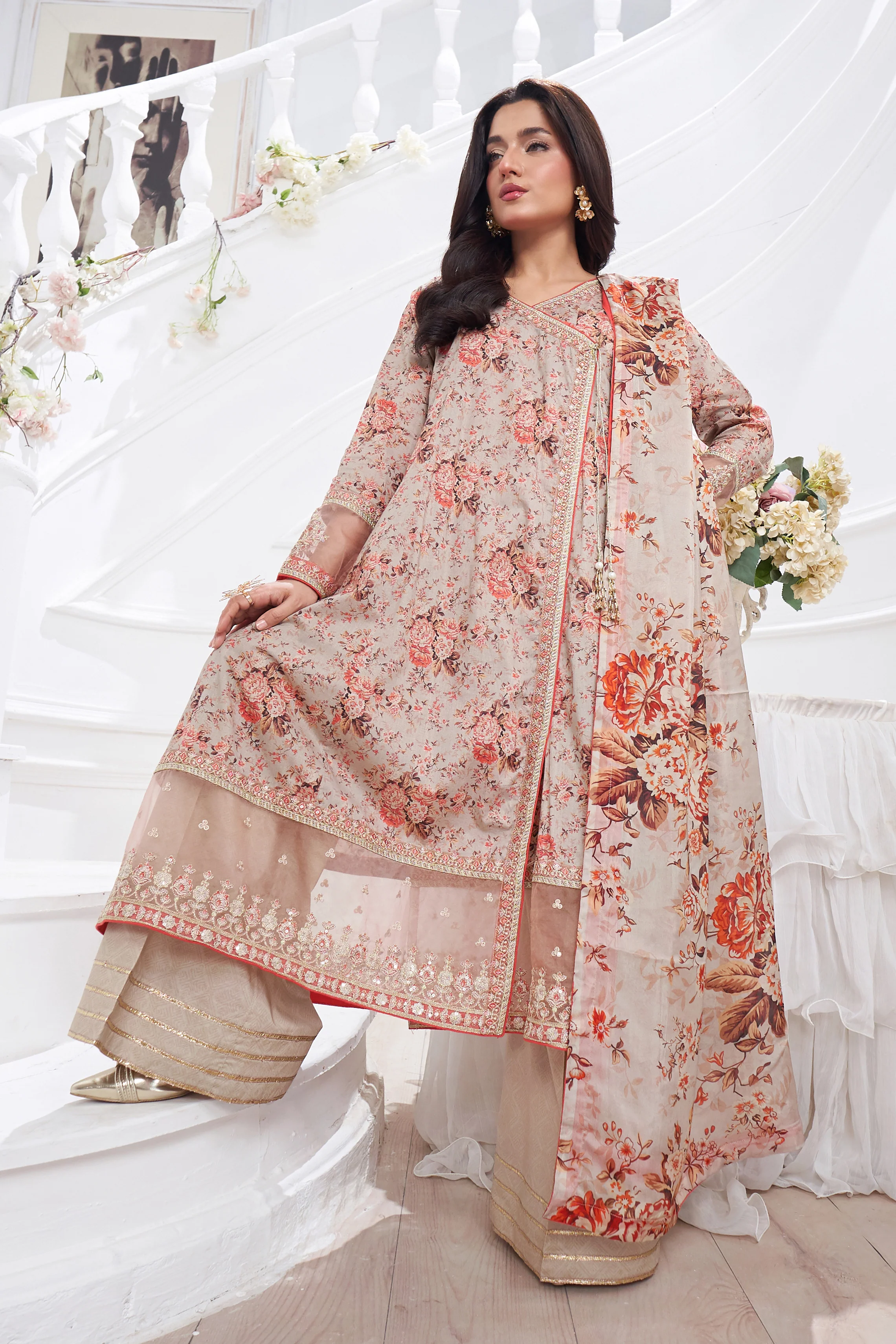 Motif Lawn Embroidered Suit-026 - Image 6