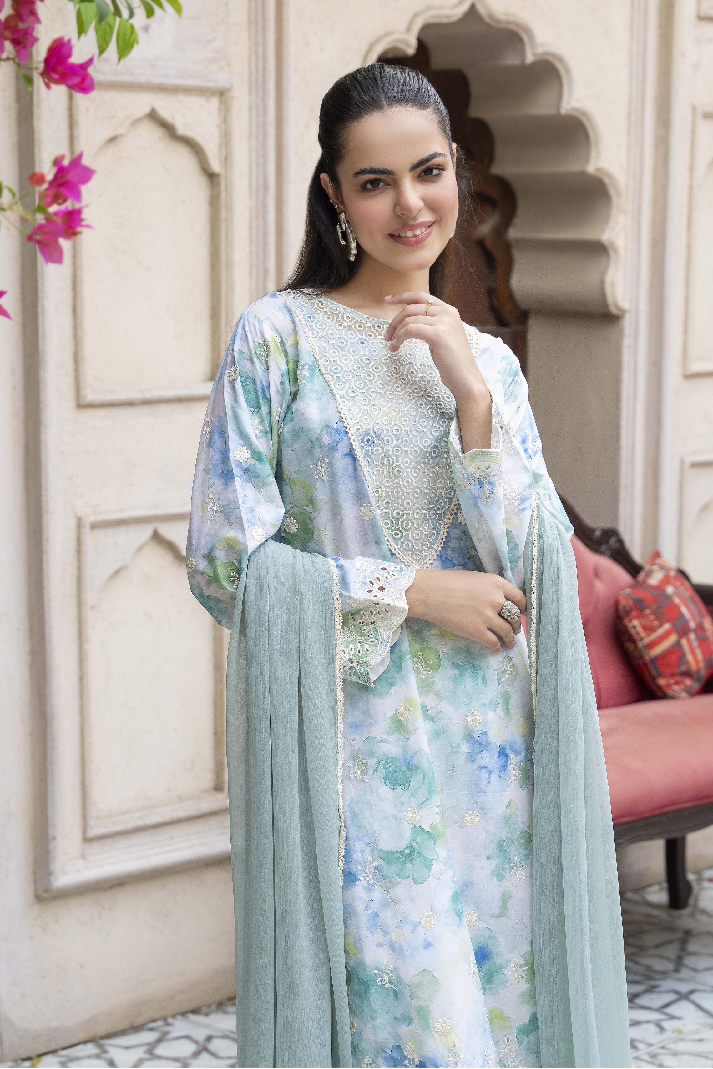 Motif Lawn Embroidered Suit-010 - Image 6