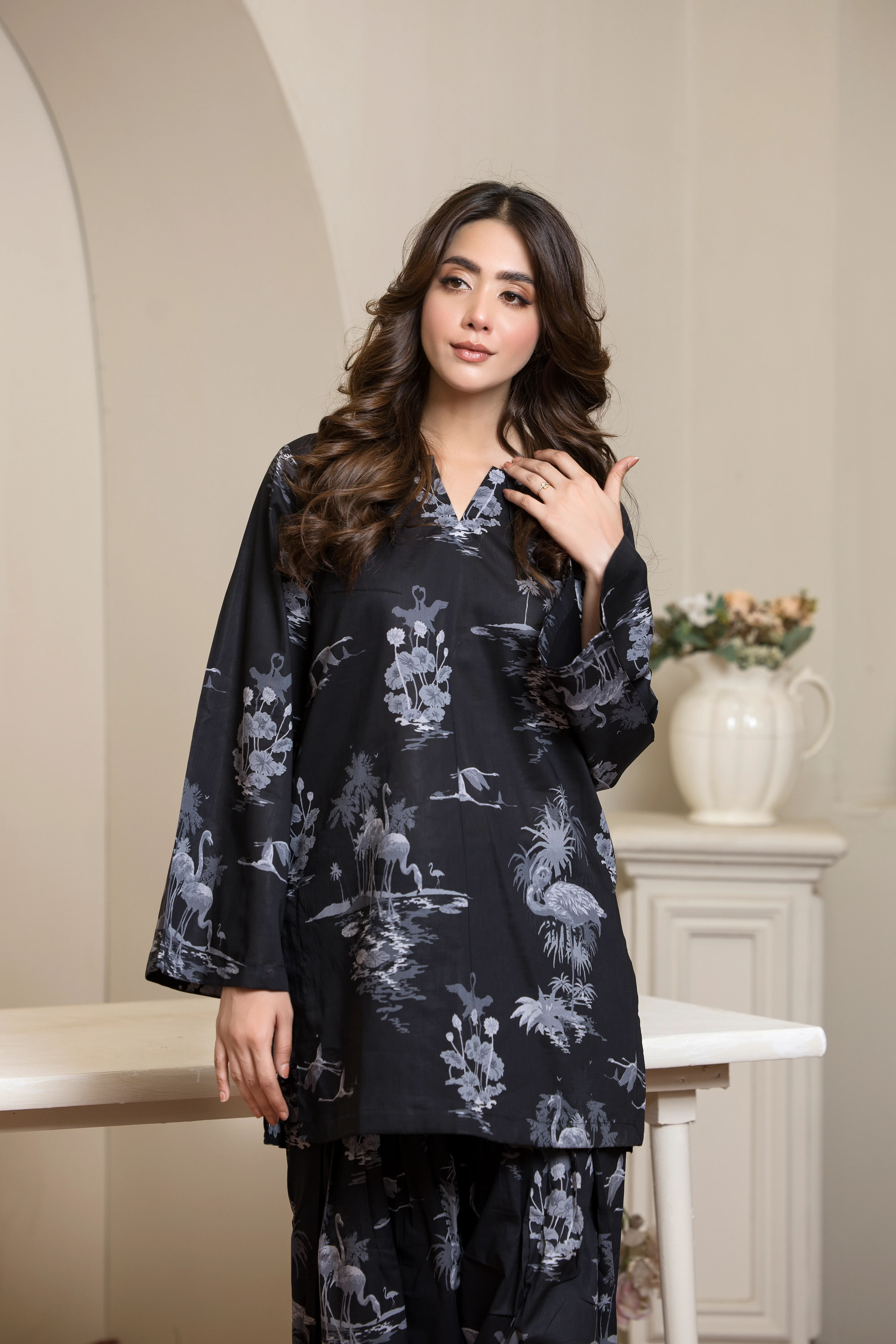 Motif Lawn Printed Co-ord Set-002 - Image 4