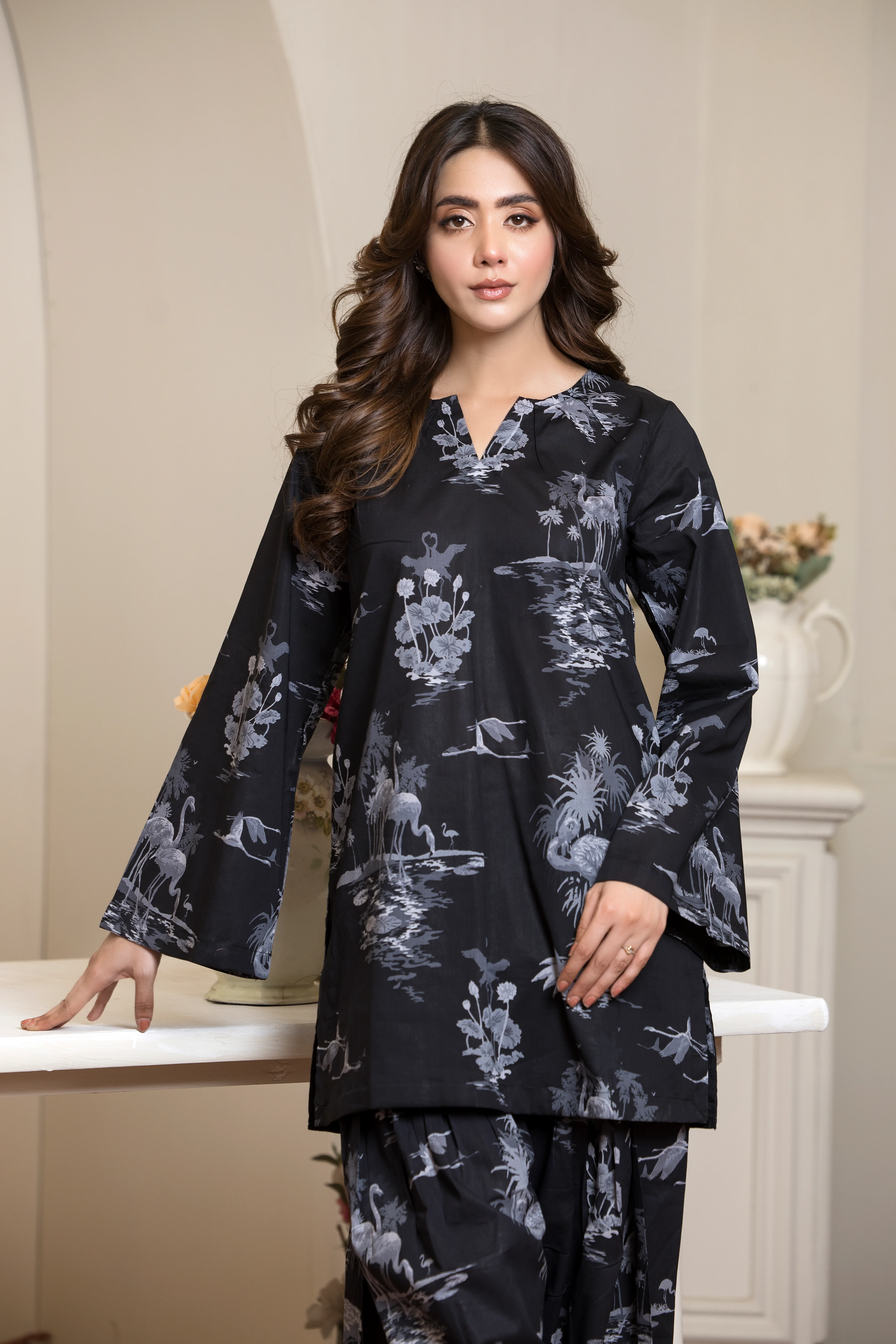 Motif Lawn Printed Co-ord Set-002 - Image 5