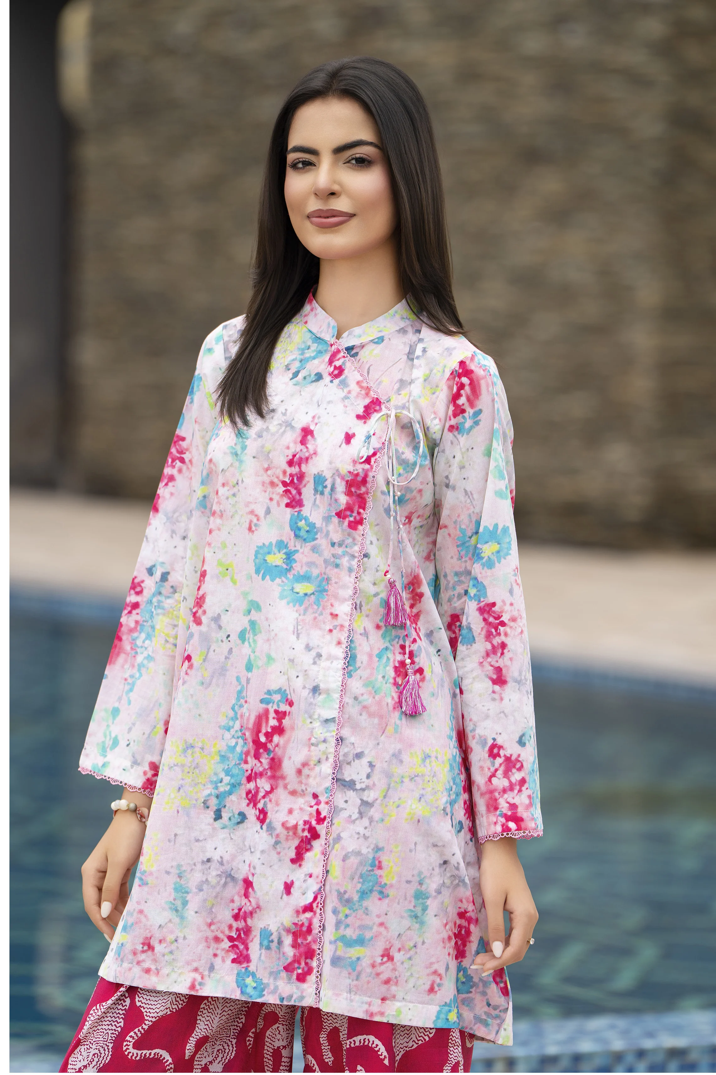 Motif Lawn Printed Co-ord Set-035 - Image 5