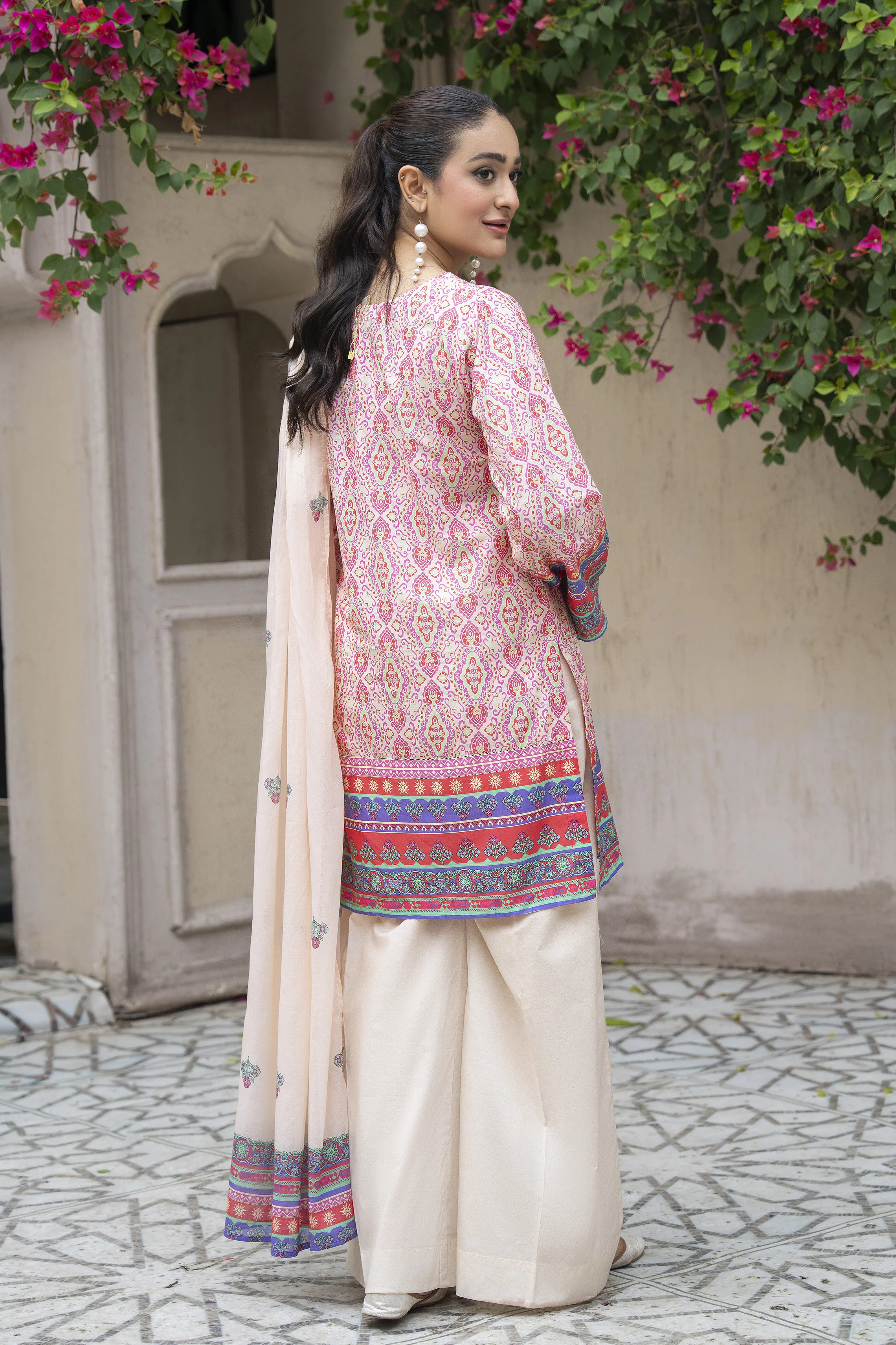 Motif Lawn Printed Suit-014 - Image 5