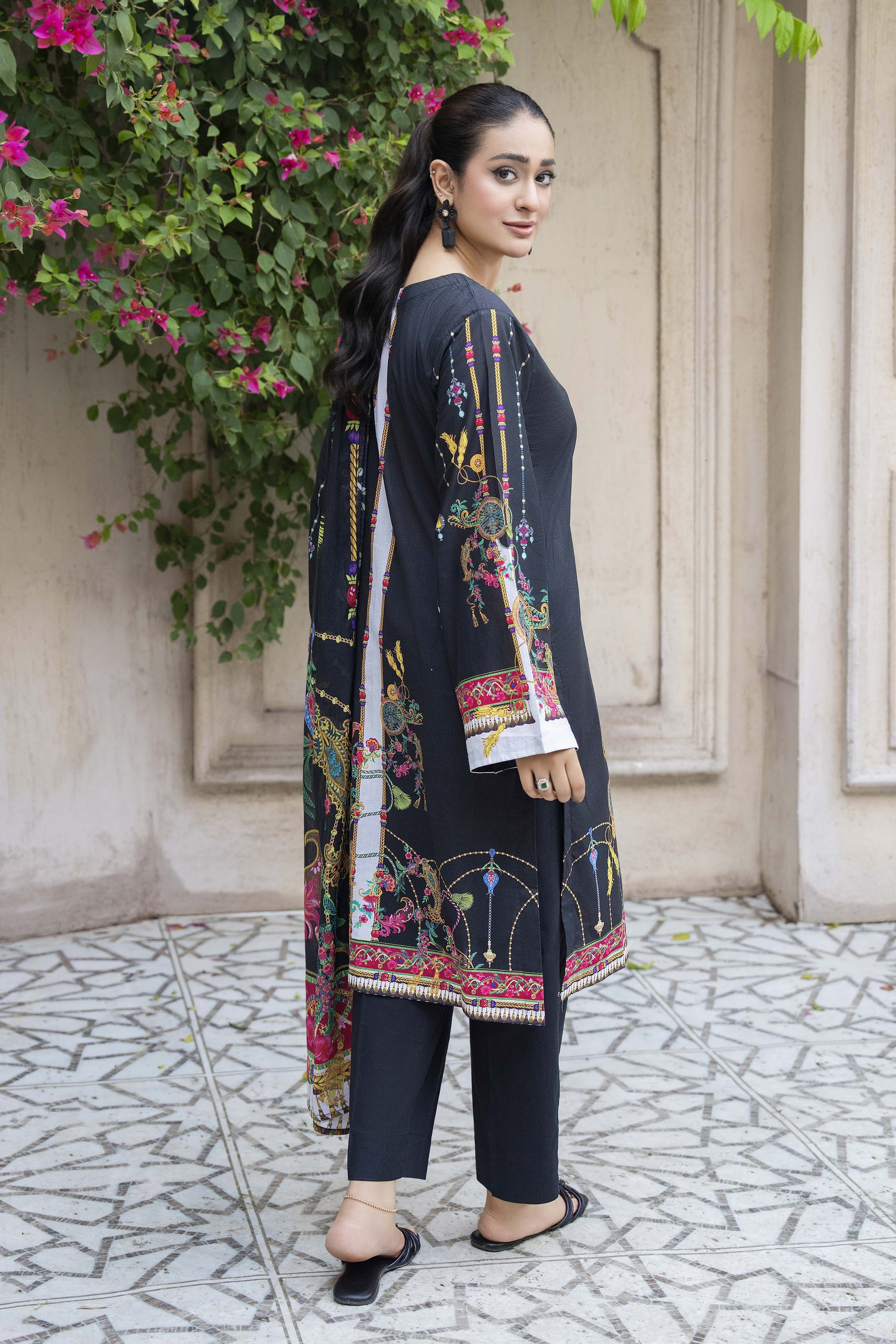 Motif Lawn Printed Suit-010 - Image 5
