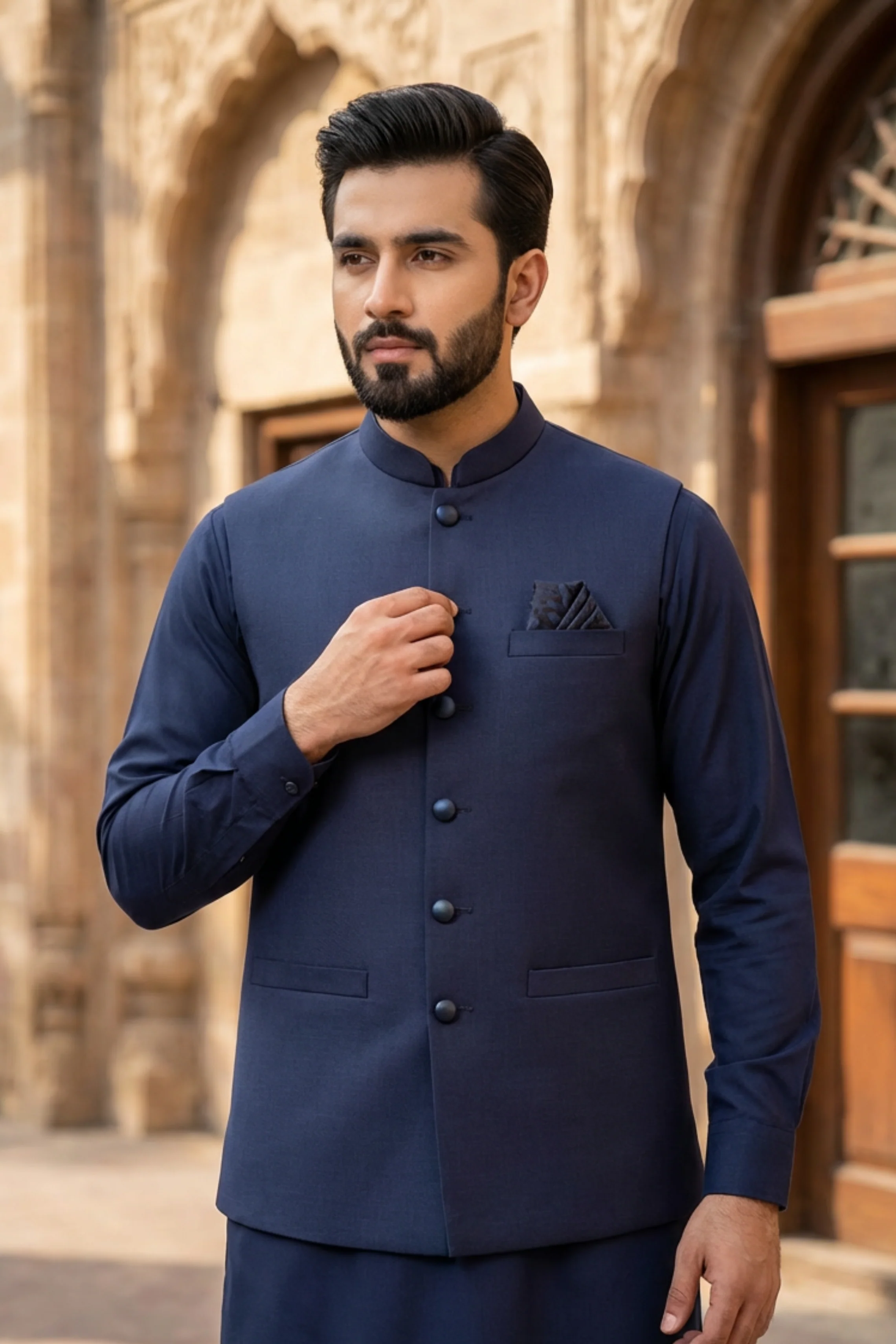 Motif Men's Waistcoat-2782 - Image 2