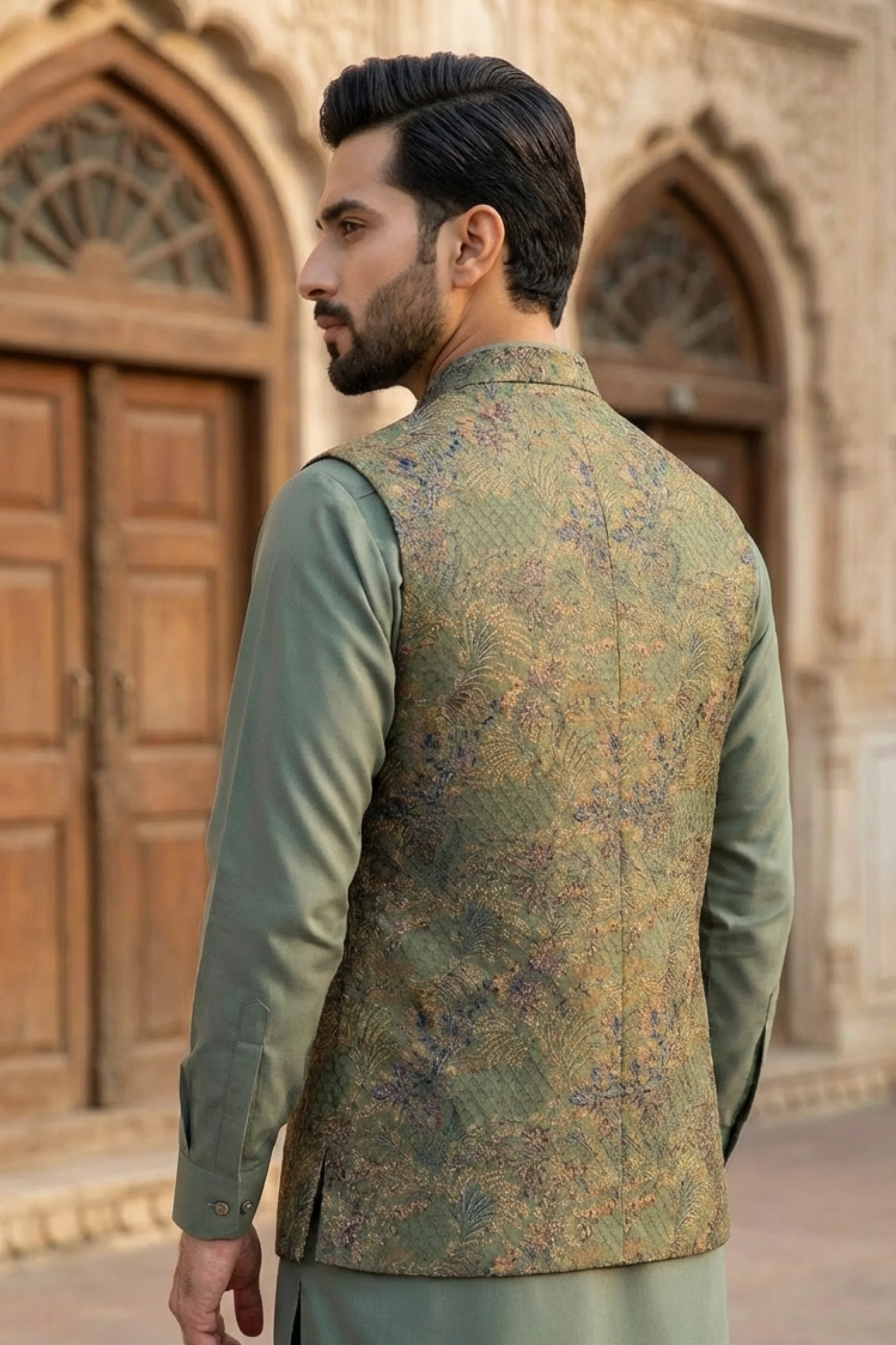 Motif Men's Waistcoat-3064 - Image 4