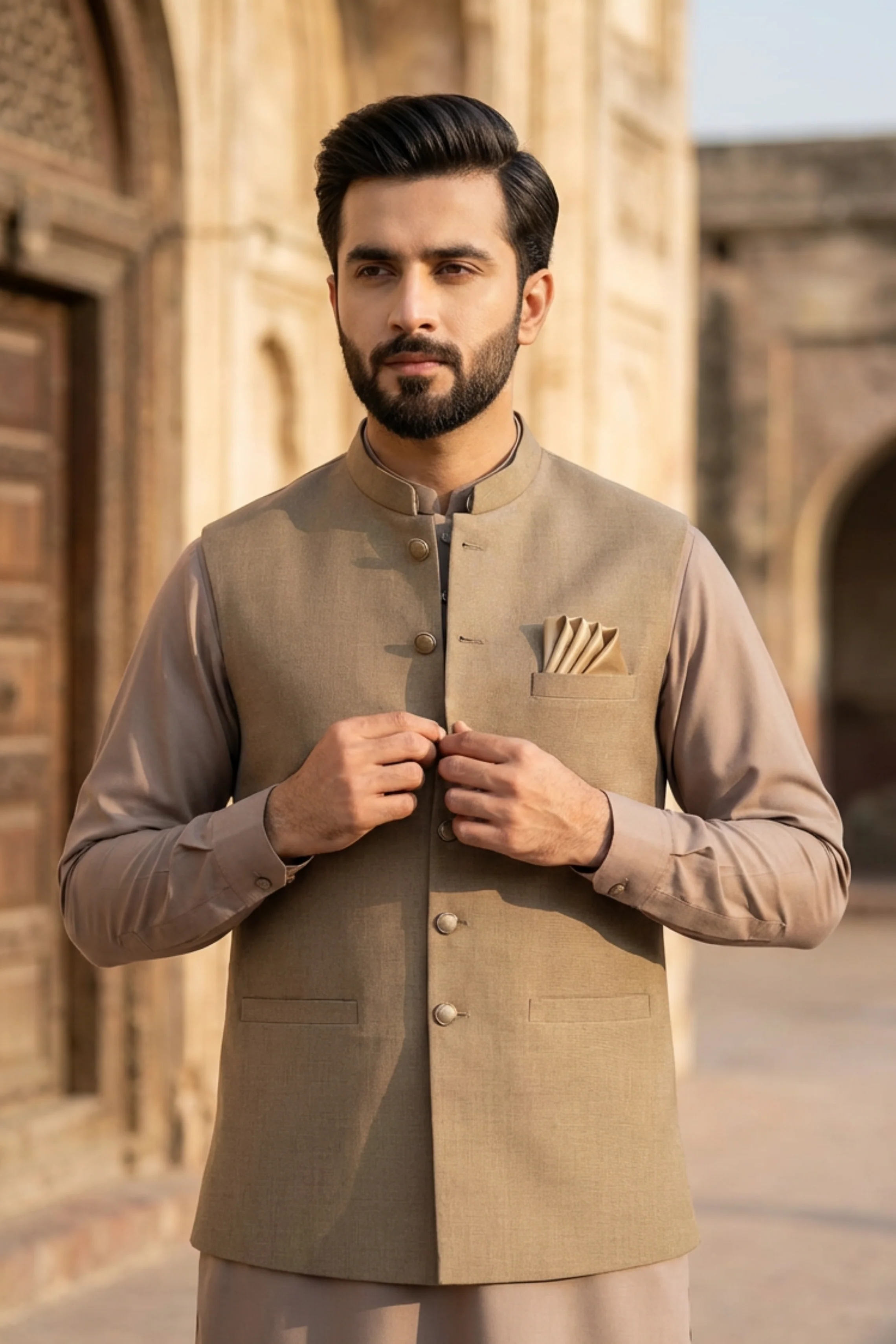Motif Men's Waistcoat-8052 - Image 2