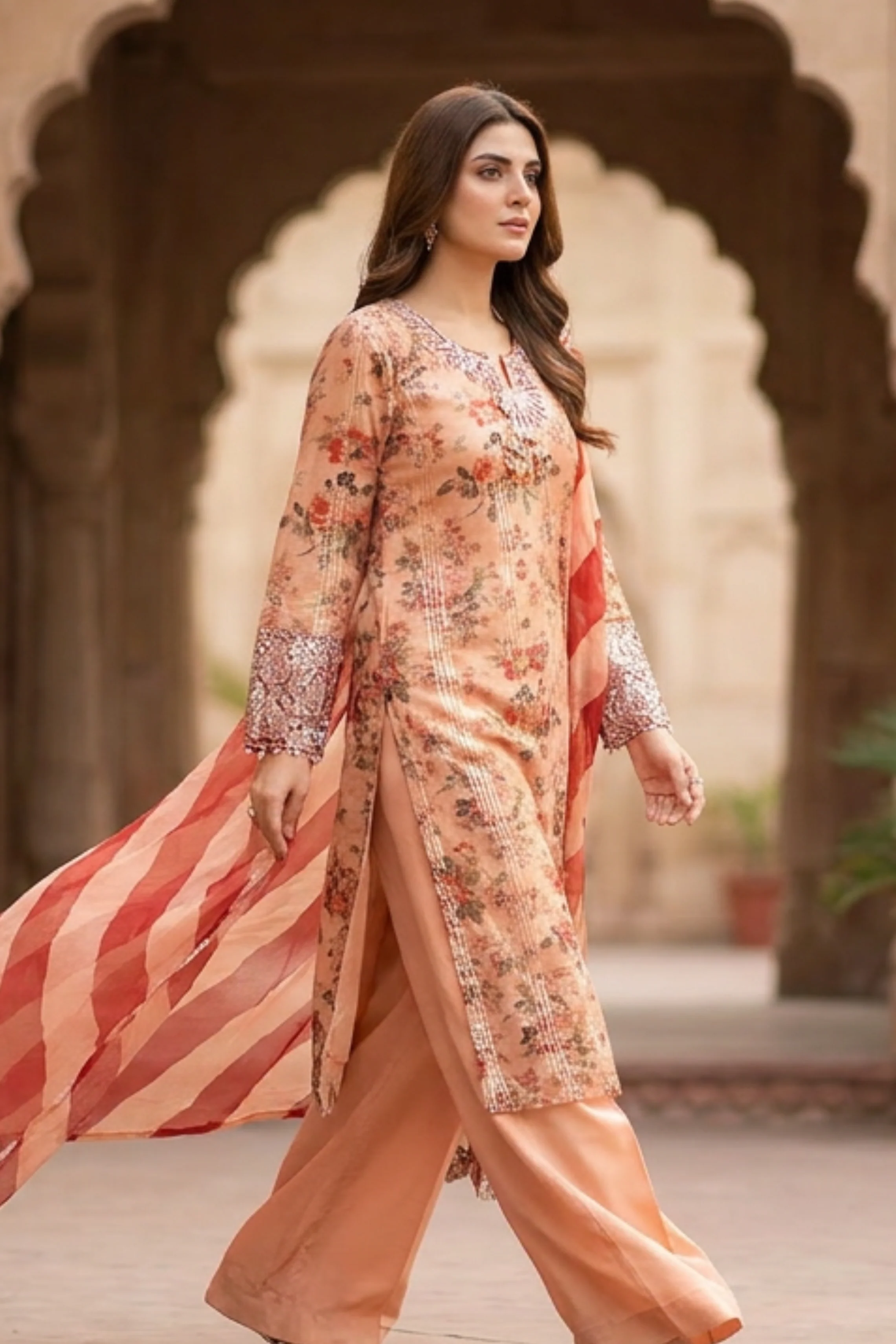 Motif Printed Munar Suit-4077 - Image 3