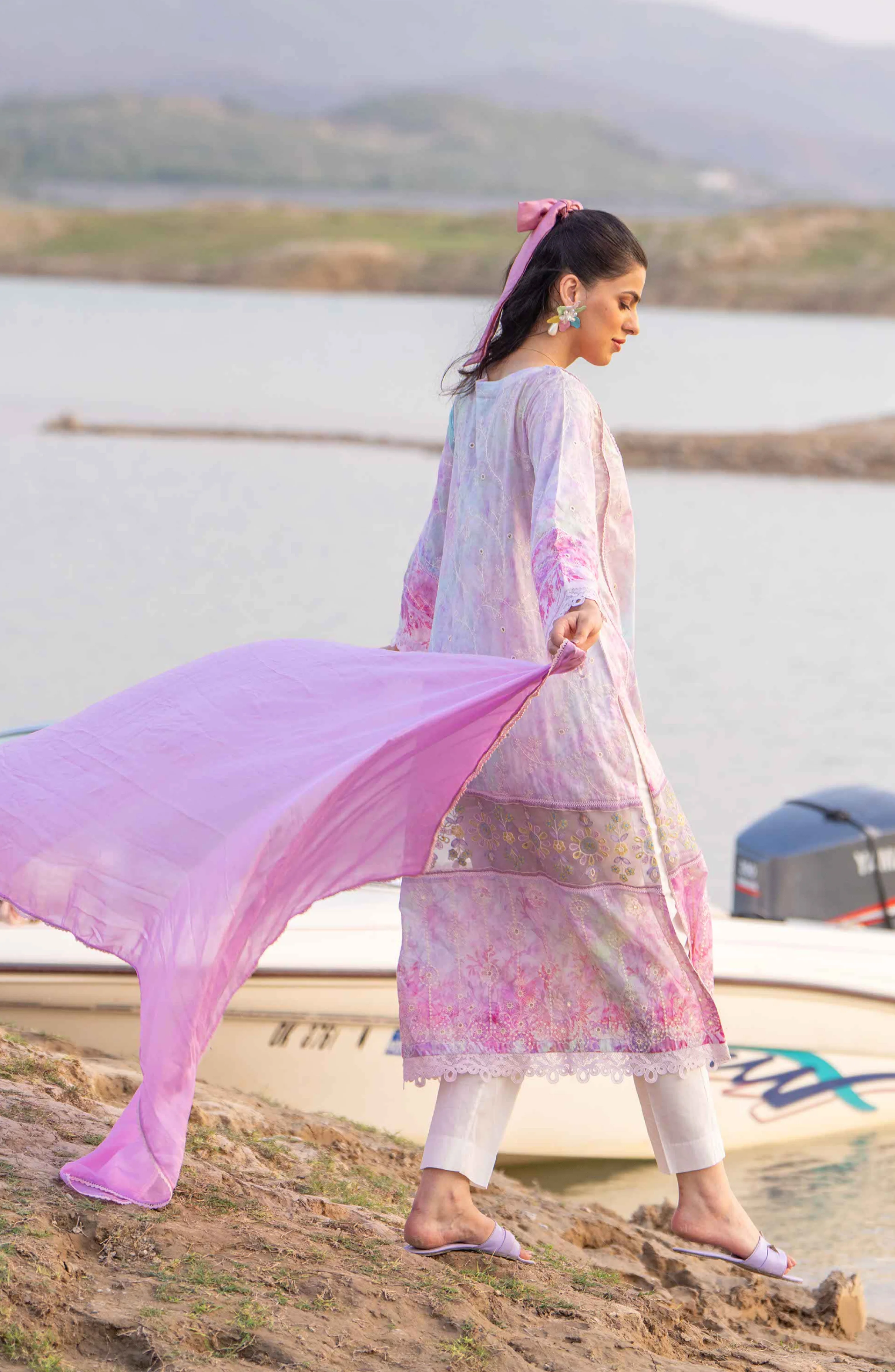 Motif Satrangi Print-Kari Suit-007-A - Image 2