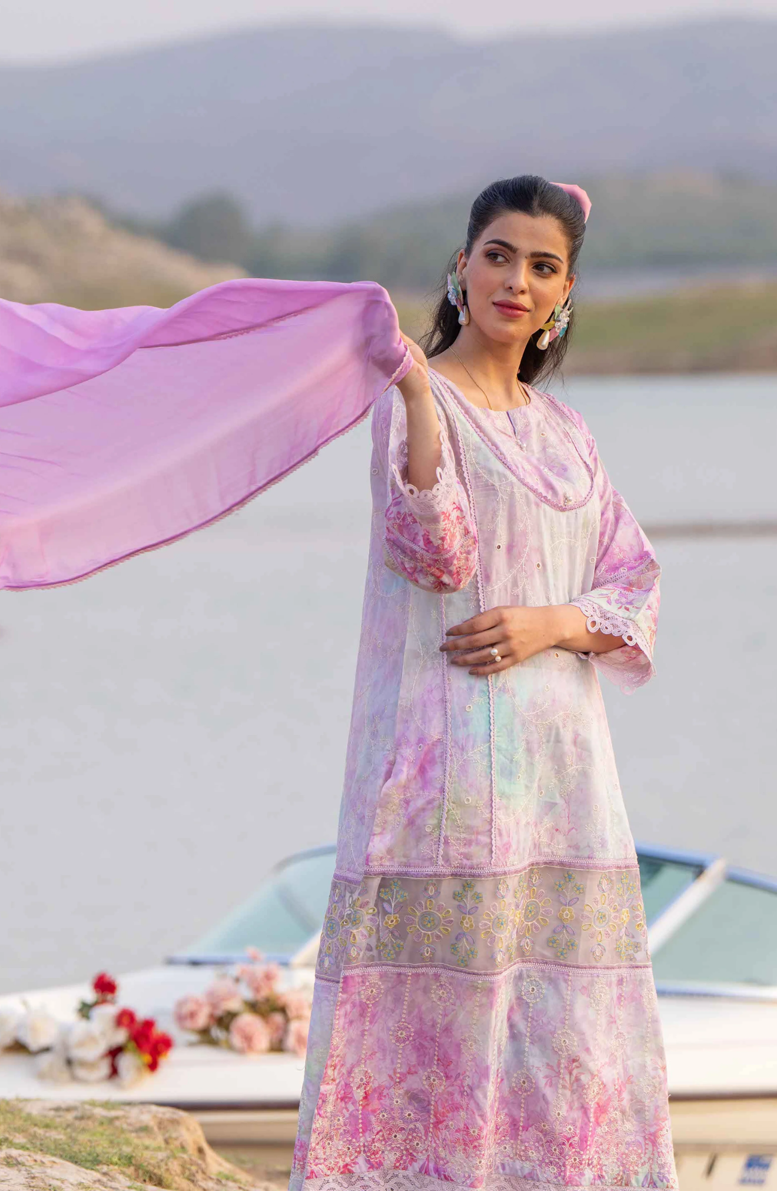 Motif Satrangi Print-Kari Suit-007-A - Image 3