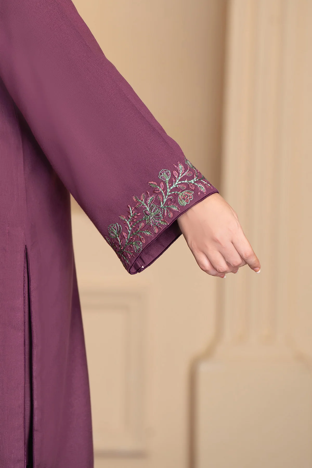 Motif Silk Karandi Embroidered Co-Ord Set-063 - Image 6