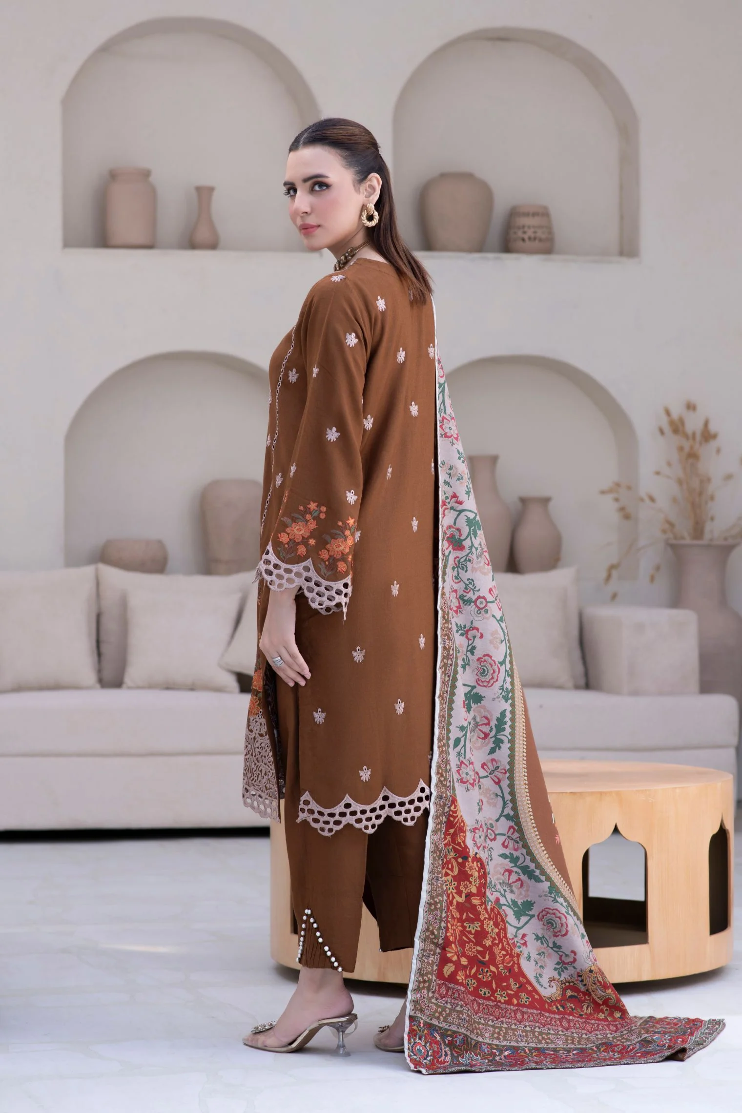 Motif Silk Karandi Embroidered Suit-056 - Image 3