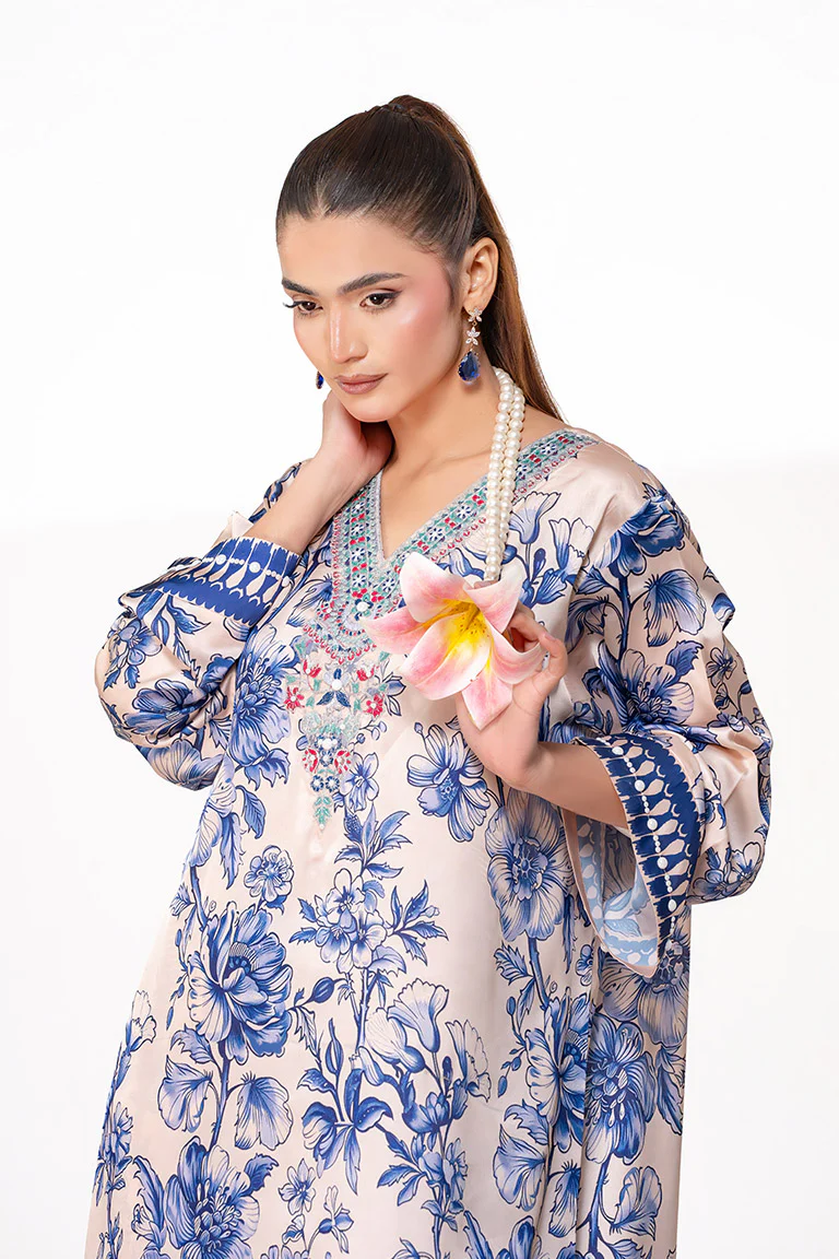Motif Silk Printed Co-ord Set-3969 - Image 7