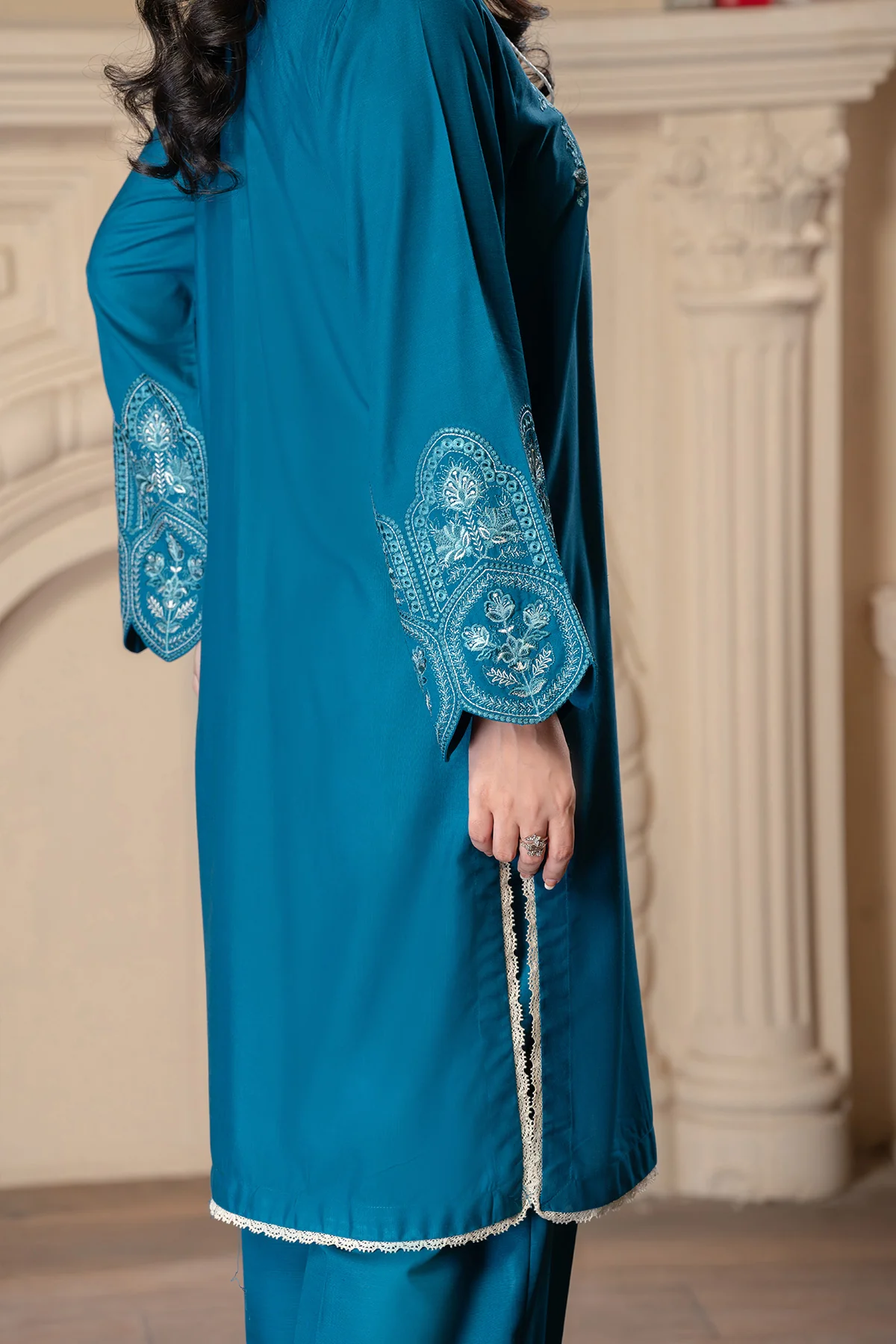 Motif Slub Linen Co-ord Set-048 - Image 3