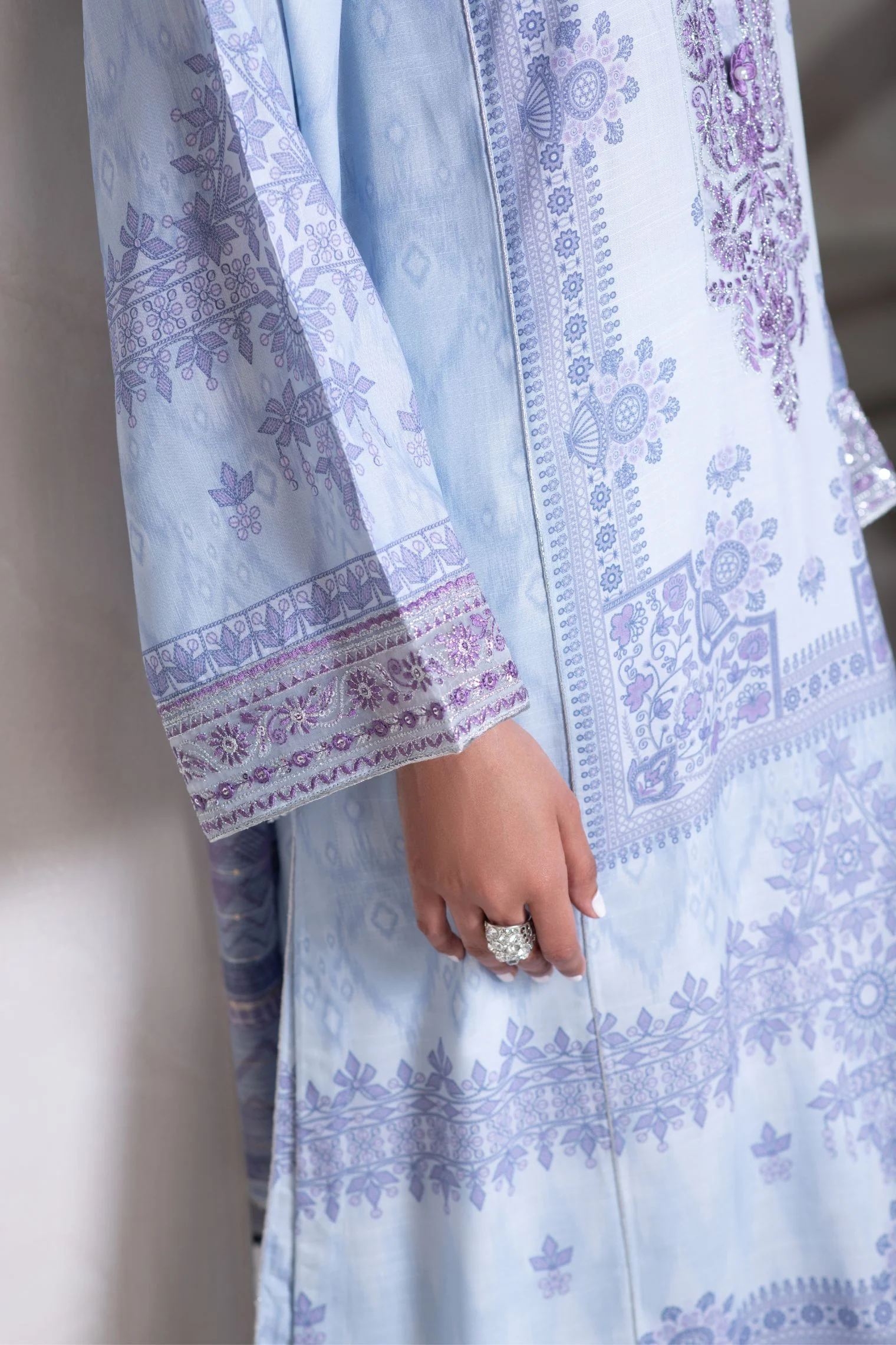 Motif Viscose Printed Suit-043 - Image 13