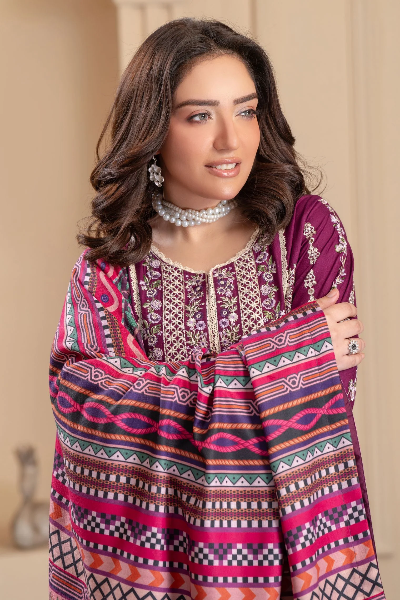 Motif Staple Rod Embroidered Suit-001 - Image 3
