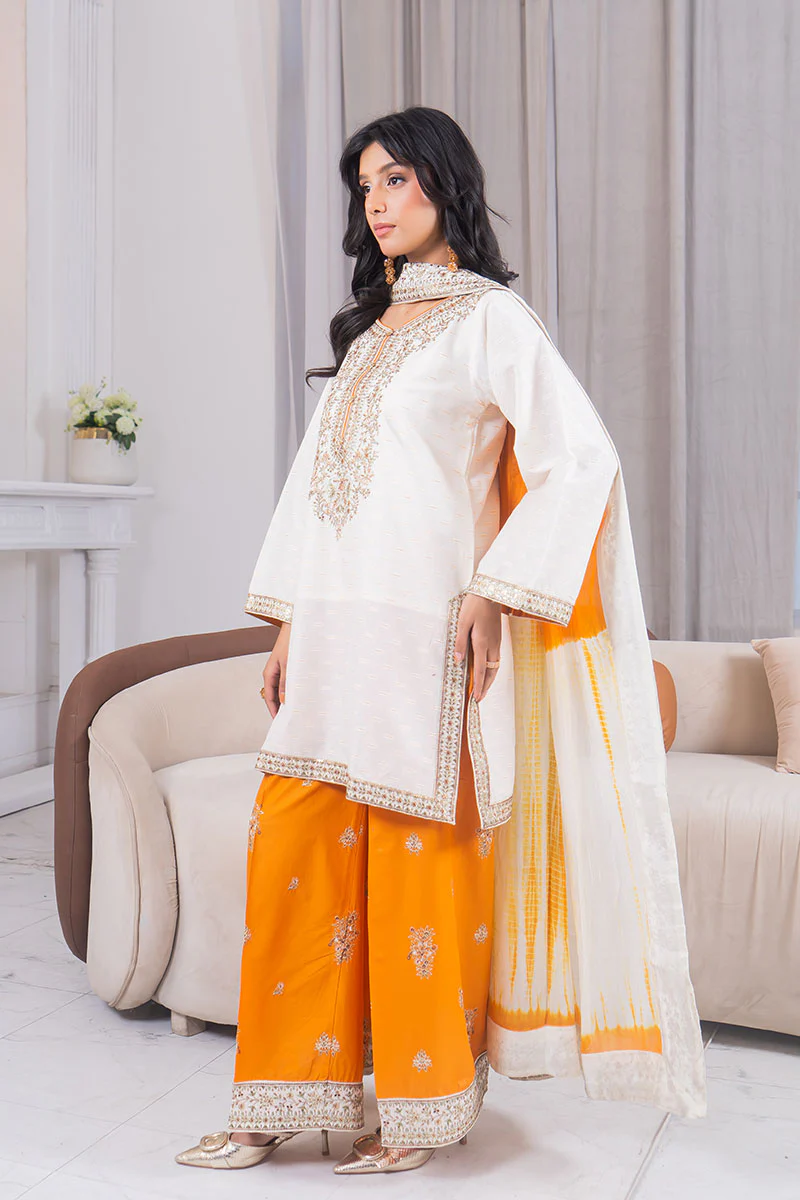 Motif Tilla Brosha Embroidered Suit-023 - Image 3