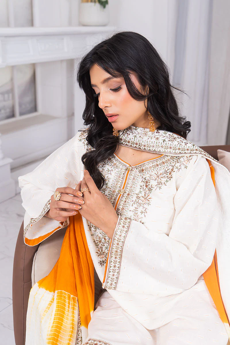 Motif Tilla Brosha Embroidered Suit-023 - Image 5