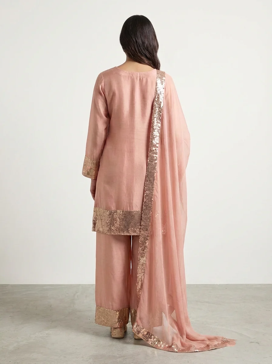 Motif Tusser Silk 3Pc suit-004 - Image 3