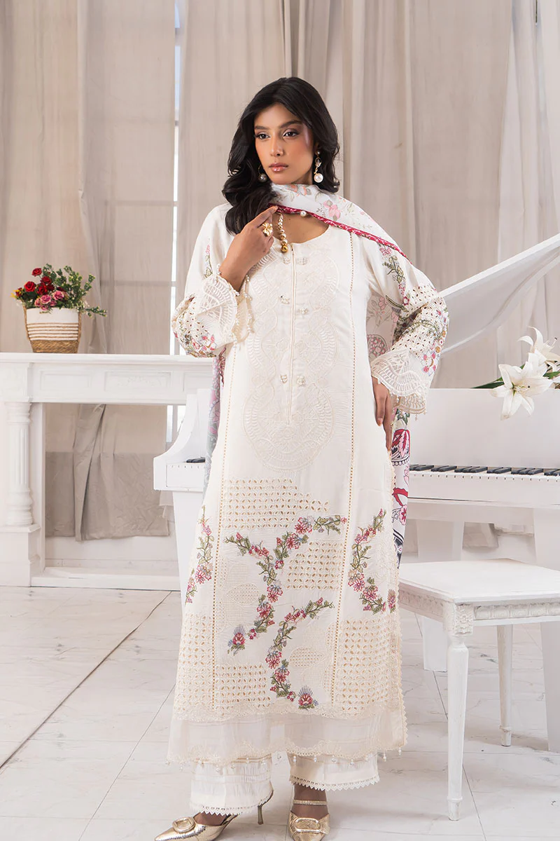 Motif Viscose Embroidered Suit-3958 - Image 4
