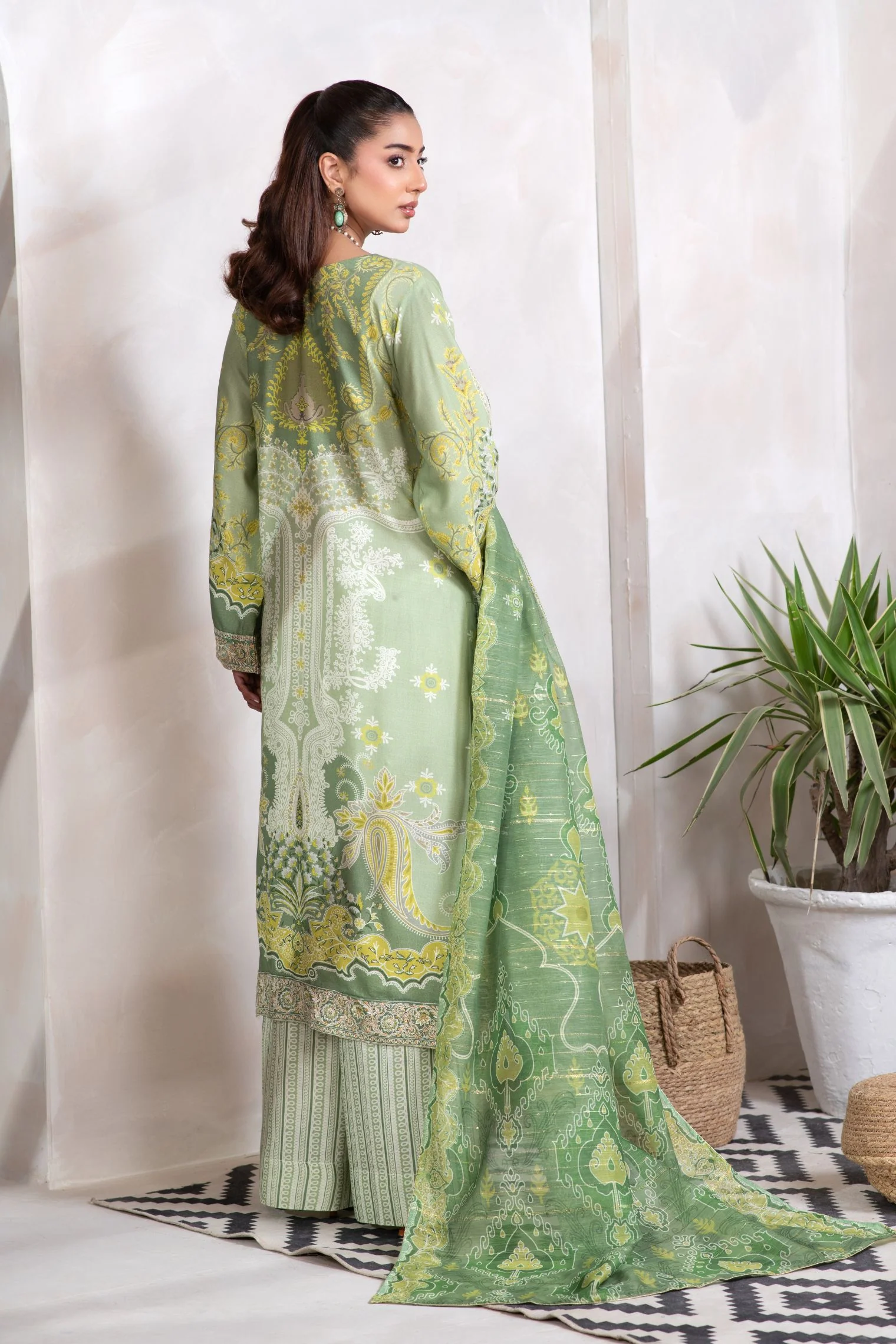 Motif Viscose Printed Suit-042 - Image 3